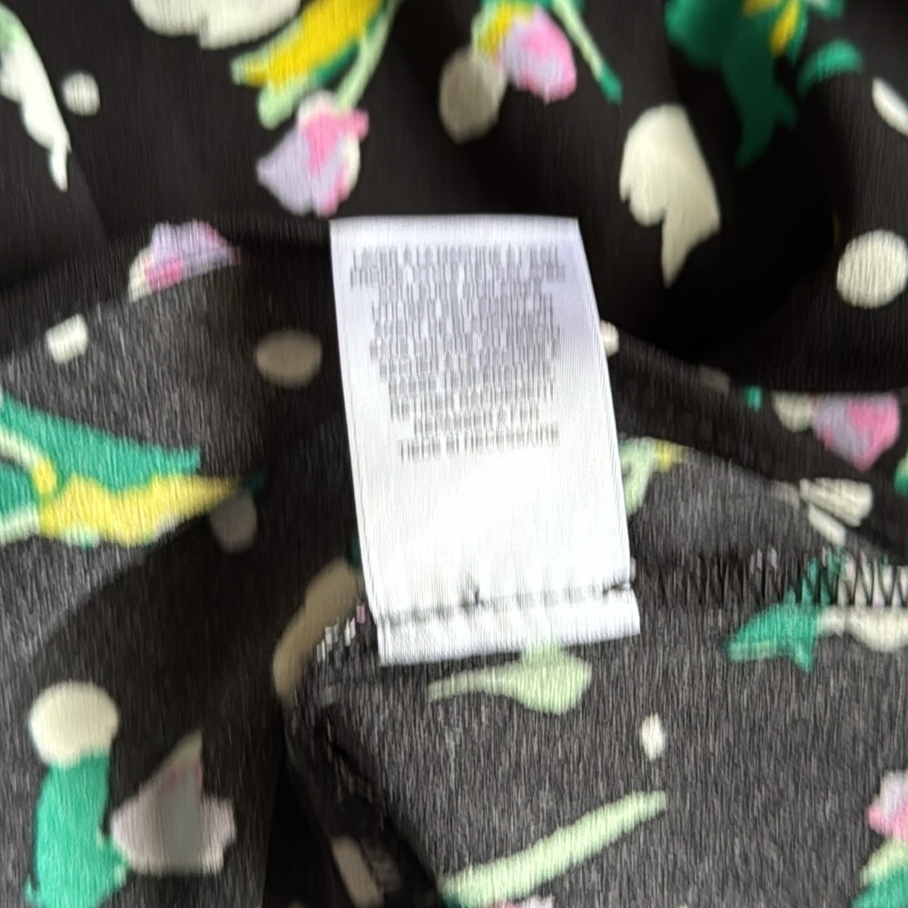 Halogen EUC. Black Floral Sleeveless A-Line Back Zip Dress. Fun Fun Fun! - Picture 9 of 9